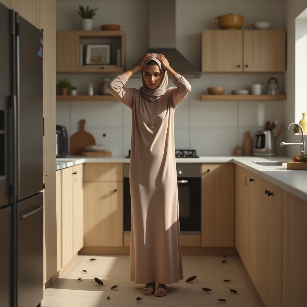 أنثى تتعرض لهجوم حشرات داخل المنزل – مثال لحاجة ضرورية إلى شركة رش حشرات محترفة بالكويت افضل شركة مكافحة حشرات
